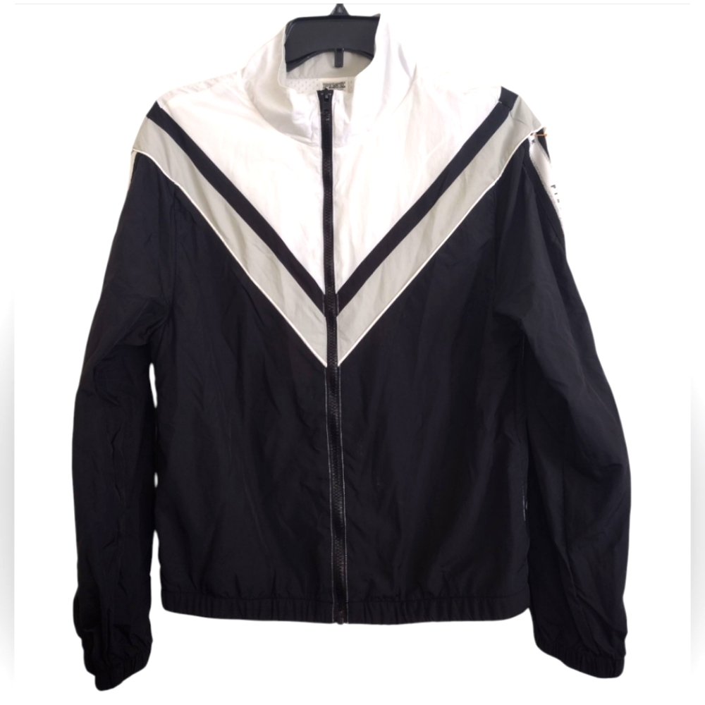 Pink Victoria's Secret Perfect Anorak Full Zip Black White Windbreaker Size XS/S